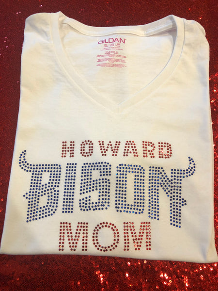 Bison Mom Custom Rhinestone T-shirt