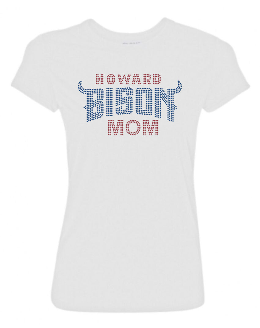 Bison Mom Custom Rhinestone T-shirt
